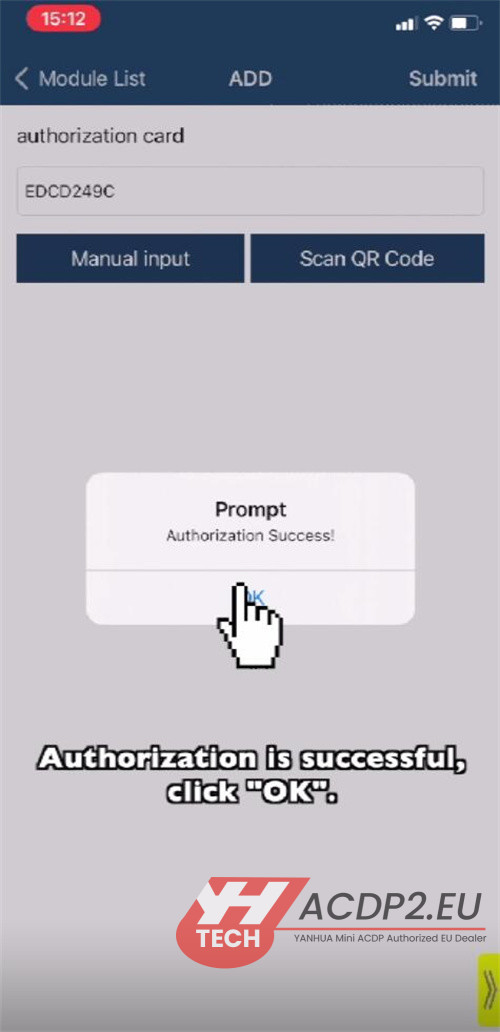 yanhua acdp2 module automatic authorization 10