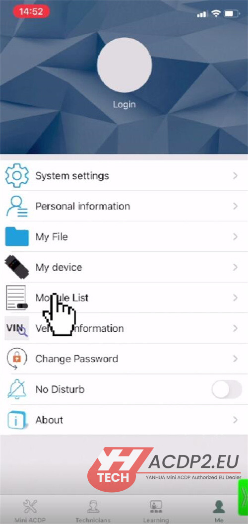 yanhua acdp2 module automatic authorization 5