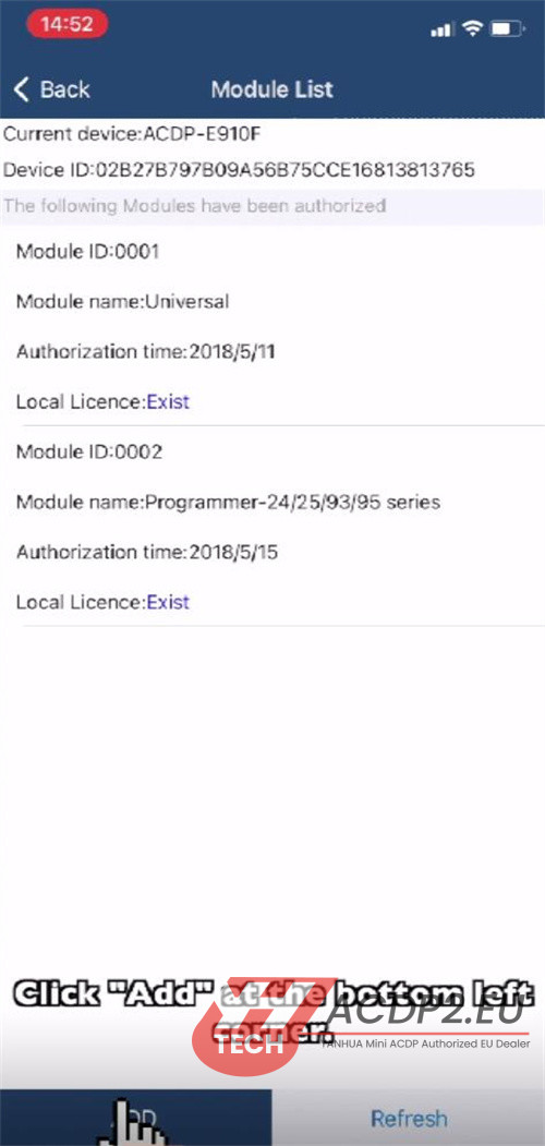 yanhua acdp2 module automatic authorization 6