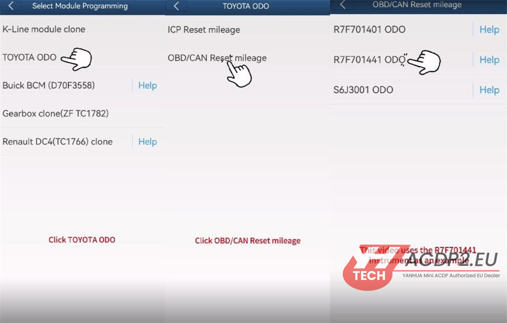 yanhua module 41 toyota r7f701441 correct mileage 1