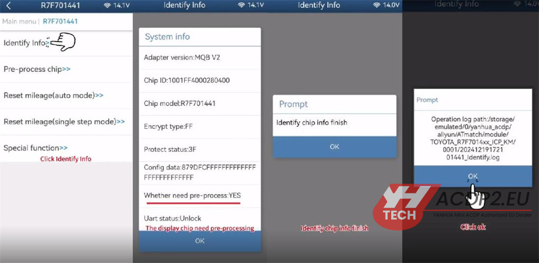 yanhua acdp module 35 toyota r7f701441 mileage correction 4