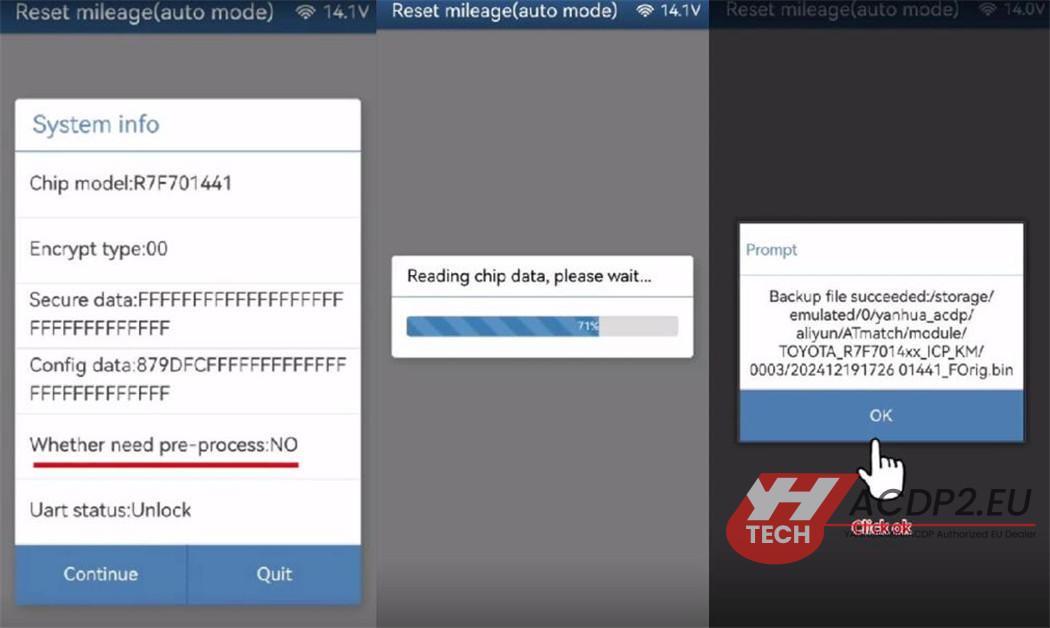 yanhua acdp module 35 toyota r7f701441 mileage correction 8