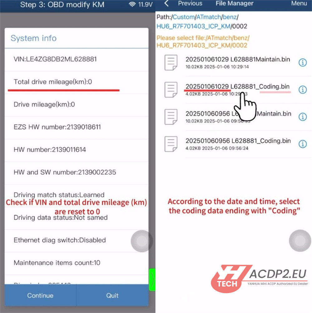 yanhua acdp module 37 mb hu6 mileage correction 9