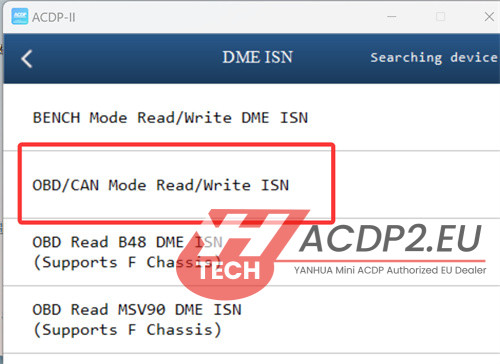 yanhua acdp2 read bmw msv70 dme isn 1