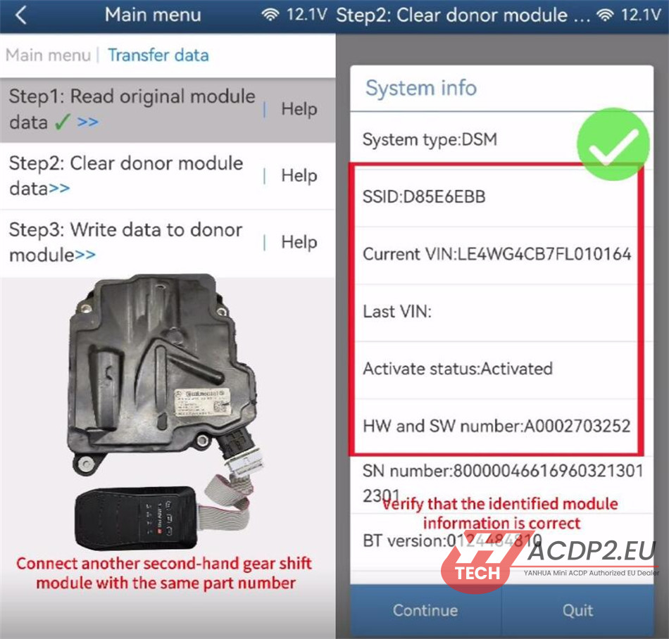 yanhua module 42 mb dsm fbs4 data transfer 7