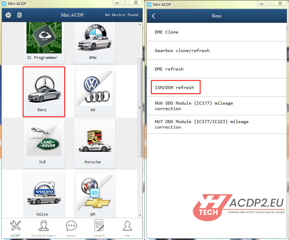 yanhua module 42 transfer mercedes dsm fbs4 data 7