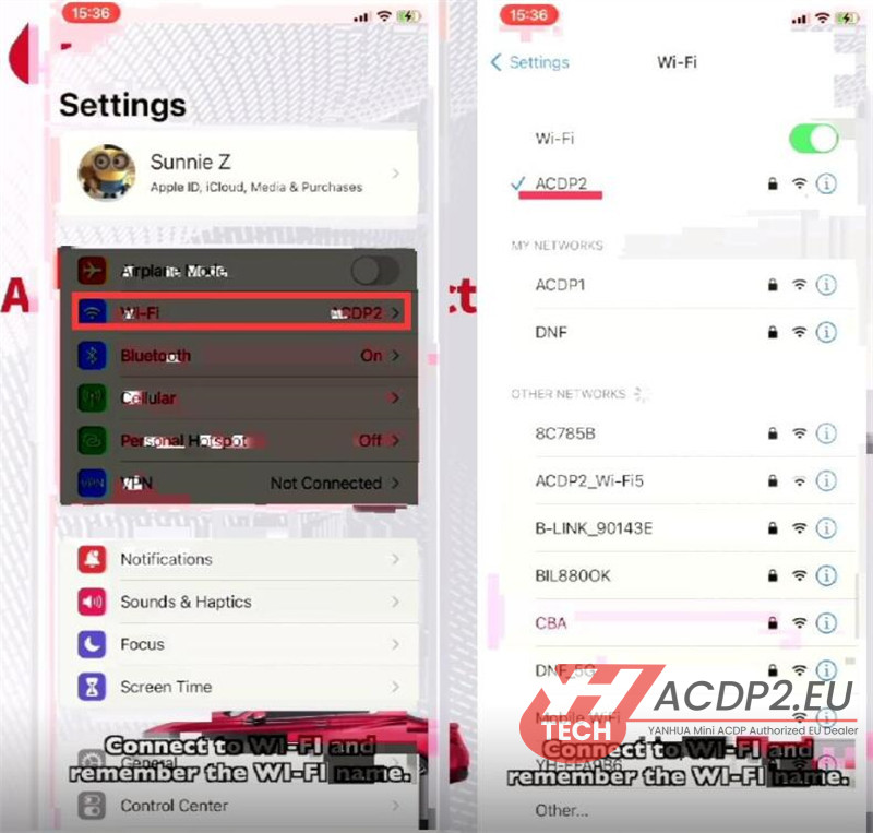 bind yanhua acdp2 to android cellphone and pc 11