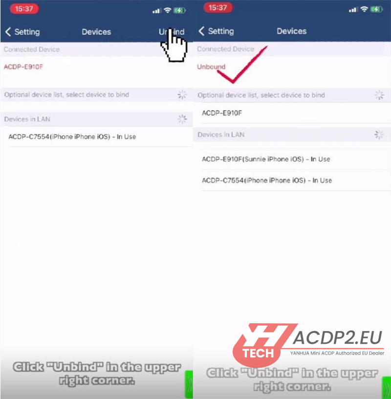 bind yanhua acdp2 to android cellphone and pc 13