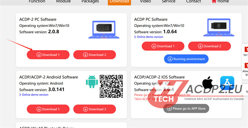 download Yanhua ACDPII software