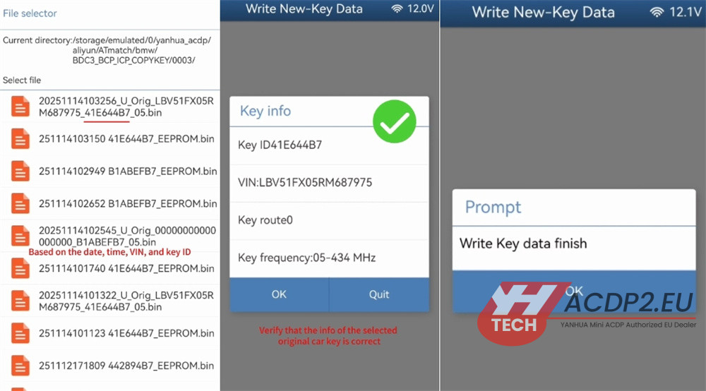 yanhua acdp2 add bmw bcp icp key 9