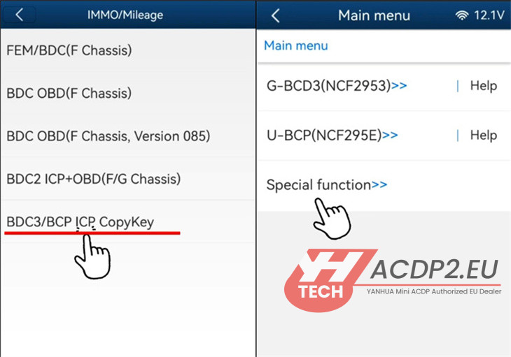 yanhua acdp2 add bmw bdc3 smart key 4