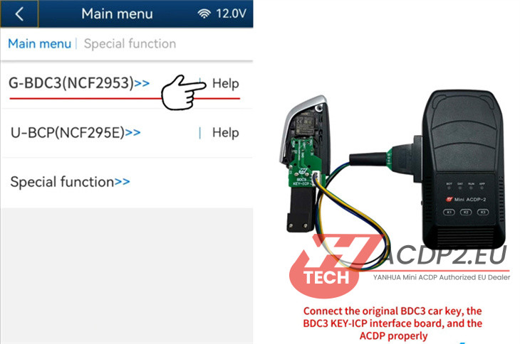 yanhua acdp2 add bmw bdc3 smart key 6