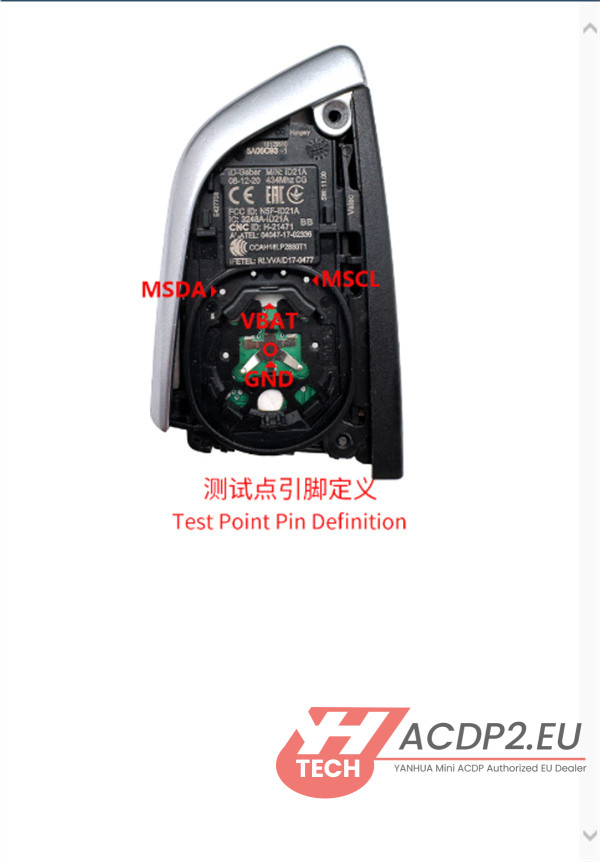 yanhua bmw bdc3 key interface board installation 5