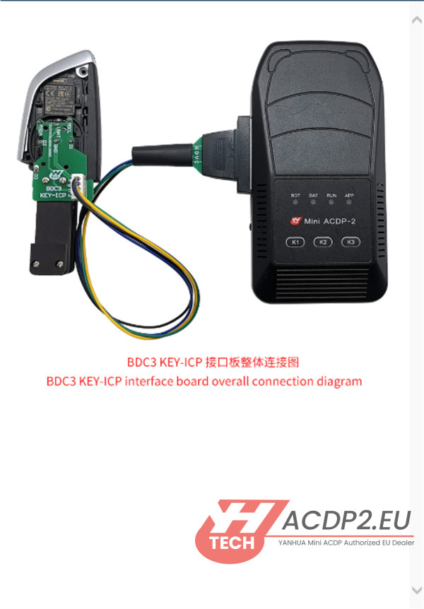 yanhua bmw bdc3 key interface board installation 7