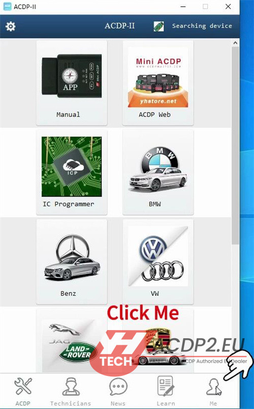 locate yanhua acdp folder on computer 2
