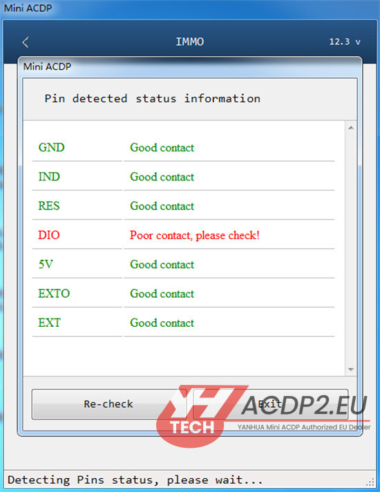 fix yanhua acdp unreliable jlr kvm test point contact 1