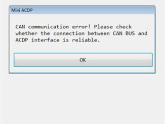 yanhua acdp read dme can communication error 2