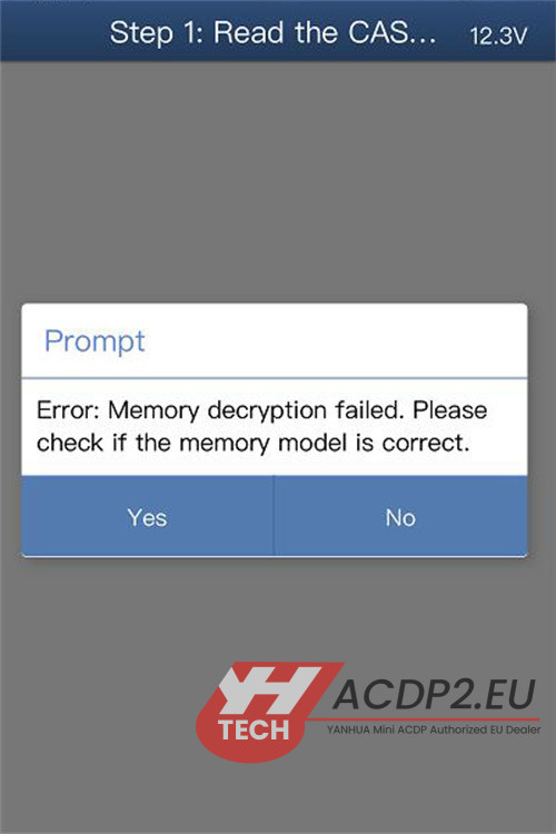 yanhua acdp2 bmw cas3 memory decryption failed 2