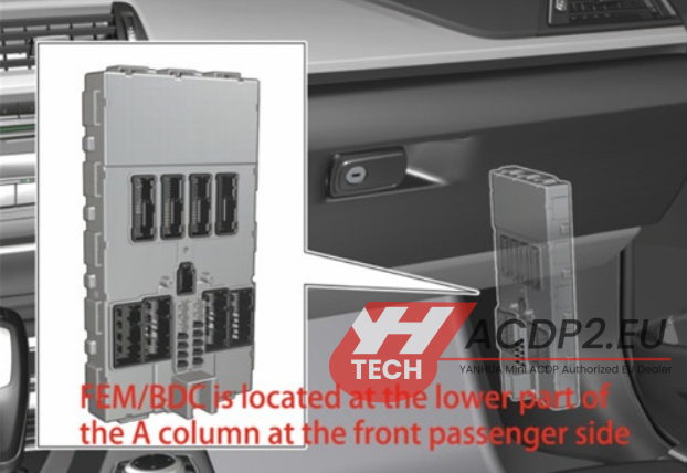 disassemble bmw fembdc module for yanhua acdp 3
