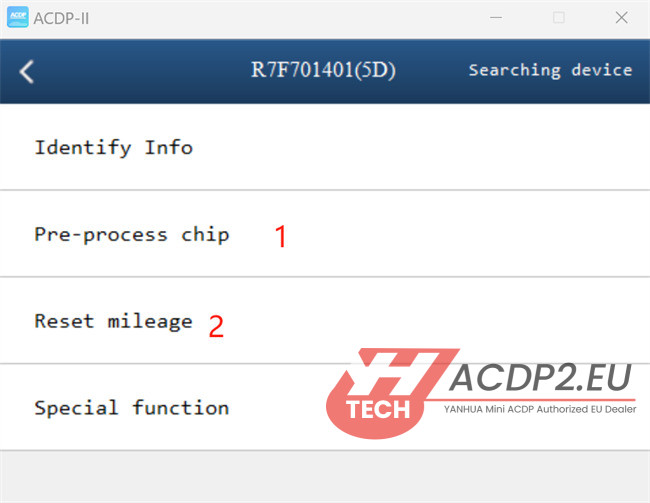 mini acdp2 vw mk8 golf 5d correct mileage 11