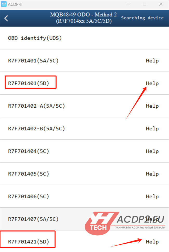 mini acdp2 vw mk8 golf 5d correct mileage 3
