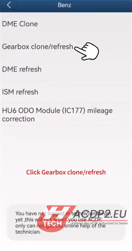 yanhua acdp2 clone mercedes vgs3 fdct tc275 gearbox 1