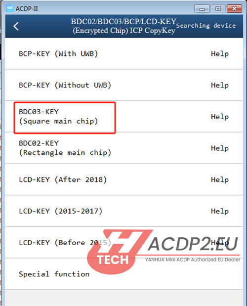 yanhua acdp2 update bmw bdc3 key to u shape 2