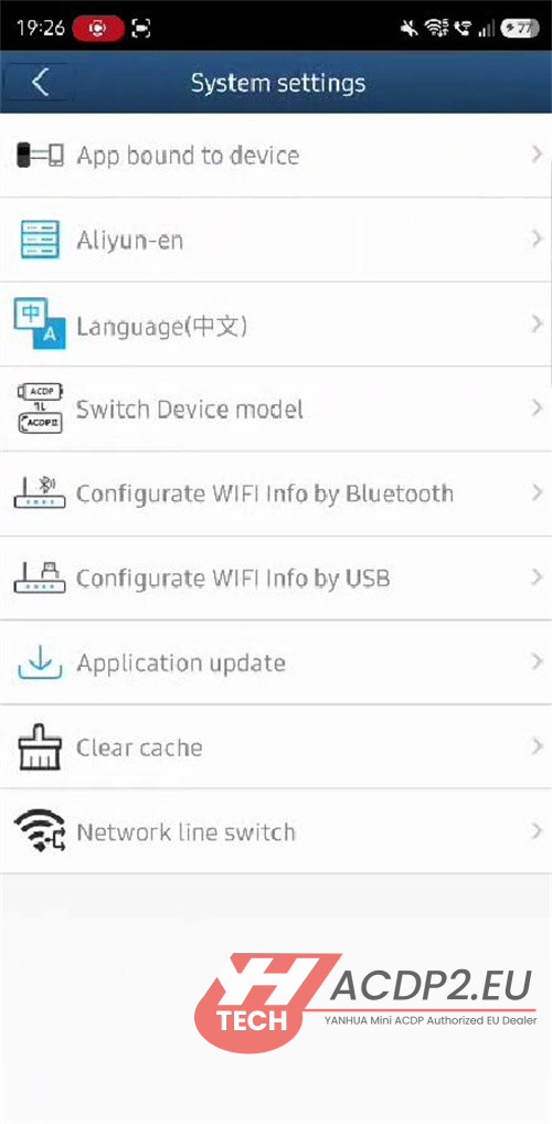 yanhua acdp2 change english language 3