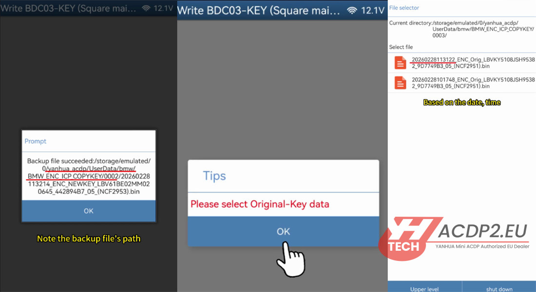 yanhua acdp2 copy bmw bdc2 encrypted key 12