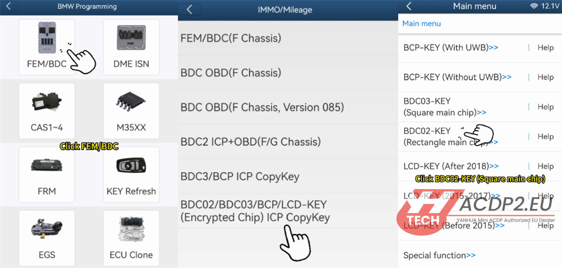 yanhua acdp2 copy bmw bdc2 encrypted key 7