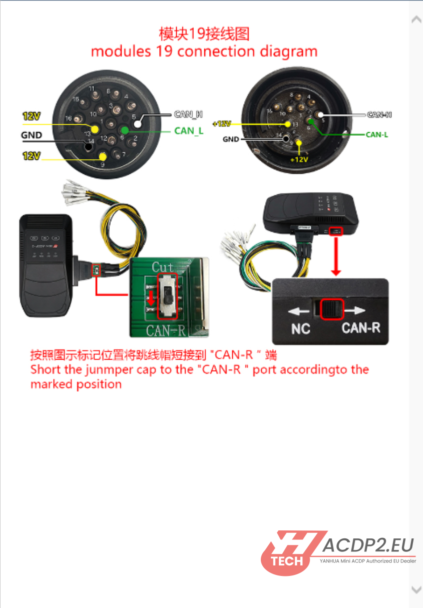 Yanhua module 19 reset Gen3 EWS EGS ISN
