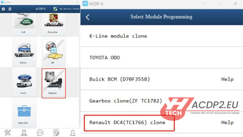 yanhua acdp2 clone renault dc4 gearbox 1