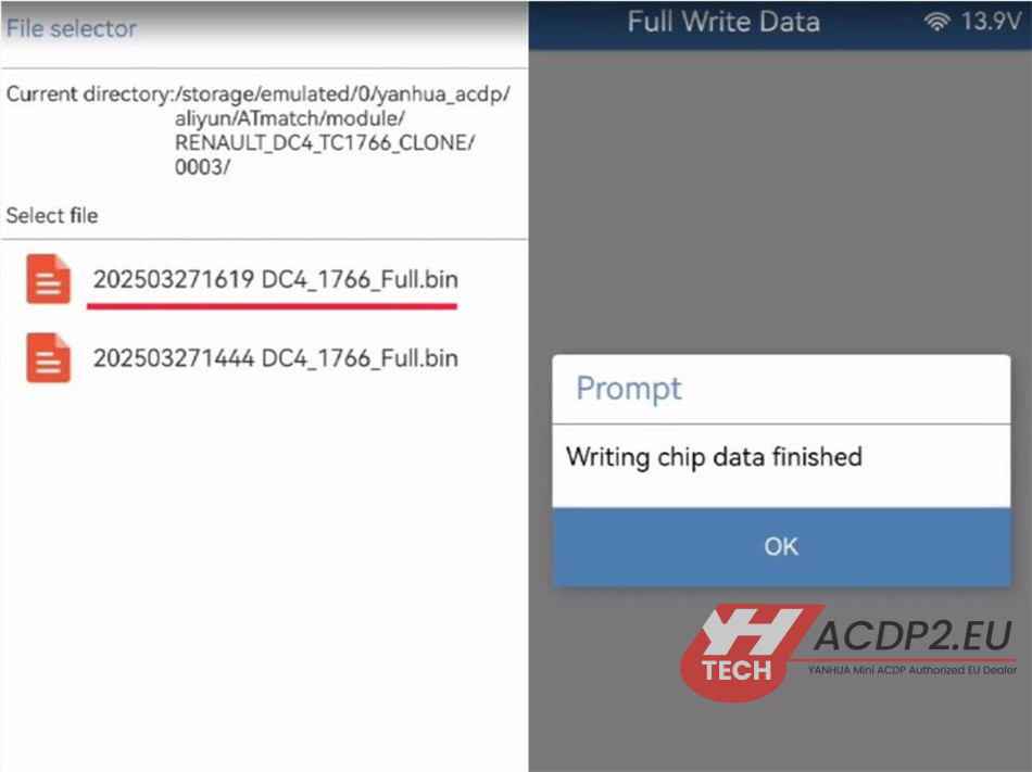 yanhua acdp2 clone renault dc4 gearbox 7