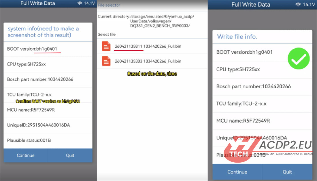 yanhua acdp2 read and write vw dq38x gen2 5