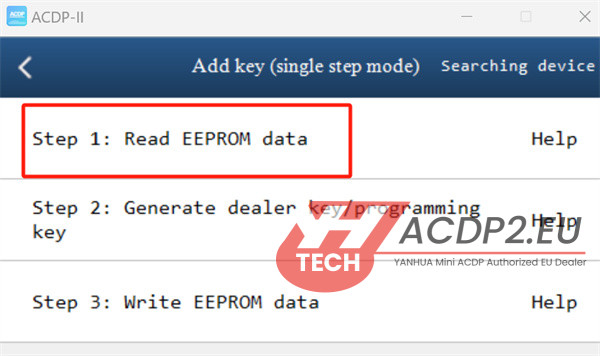yanhua acdp2 read porsche cayenne data error 4