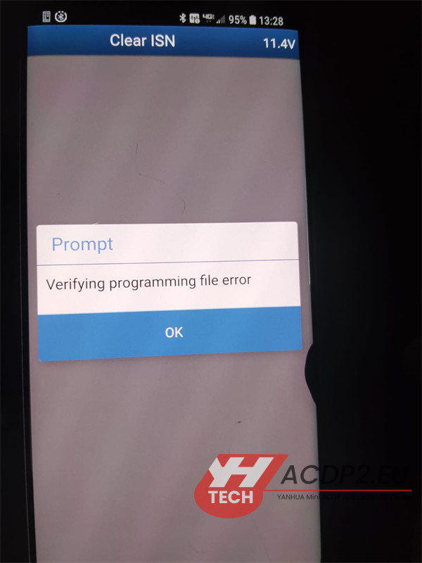 yanhua acdp2 verifying programming file error solution 3