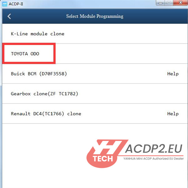 yanhua acdp2 mileage toyota r7f701401 encrypted correction 13