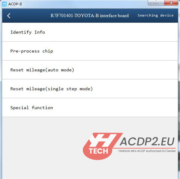 yanhua acdp2 mileage toyota r7f701401 encrypted correction 16