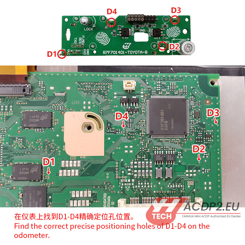 yanhua acdp2 mileage toyota r7f701401 encrypted correction 7